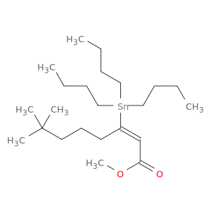 2-Octenoic acid, 7,7-dimethyl-3-(tributylstannyl)-, methyl ester, (Z)-