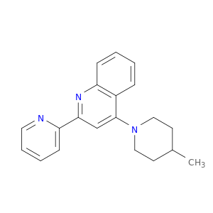 4-(4-METHYLPIPERIDIN-1-YL)-2-(2-PYRIDYL)QUINOLINE