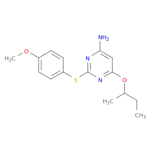 4-Pyrimidinamine,2-[(4-methoxyphenyl)thio]-6-(1-methylpropoxy)-