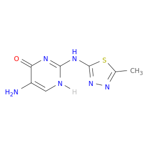 4(1H)-Pyrimidinone, 5-amino-2-[(5-methyl-1,3,4-thiadiazol-2-yl)amino]-