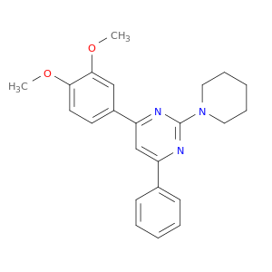 4-(3,4-dimethoxyphenyl)-6-phenyl-2-piperidinopyrimidine
