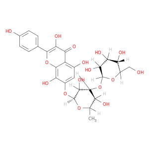 7-((2S,3R,4R,5S,6S)-3,5-二羟基-6-(羟甲基)-4-((2S,3R,4S,5S,6R)-3,4,5-三羟基-6-甲基四氢-2H-吡喃-2-基)氧基)四氢-2H-吡喃-2-基)-氧基)-3,5,8-三羟基-2-(4-羟基苯基)-4H-苯并吡喃4-酮