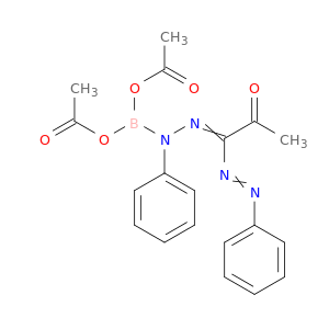 2-Propanone, 1-[[bis(acetyloxy)boryl]phenylhydrazono]-1-(phenylazo)-