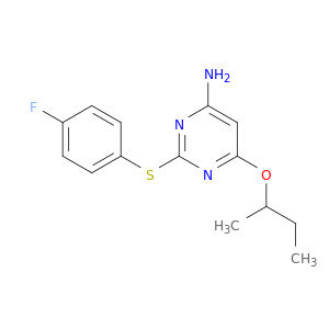 4-Pyrimidinamine,2-[(4-fluorophenyl)thio]-6-(1-methylpropoxy)-