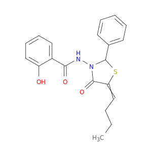 N-(5-Butylidene-4-oxo-2-phenyl-3-thiazolidinyl)-2-hydroxybenzamide