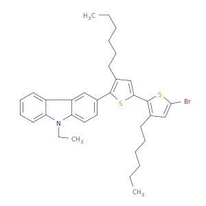 9H-Carbazole, 3-(5'-bromo-3',4-dihexyl[2,2'-bithiophen]-5-yl)-9-ethyl-