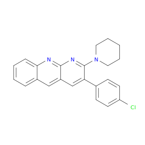Benzo[b][1,8]naphthyridine, 3-(4-chlorophenyl)-2-(1-piperidinyl)-