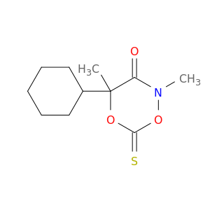 2H-1,5,2-Dioxazin-3(4H)-one, 4-cyclohexyl-2,4-dimethyl-6-thioxo-