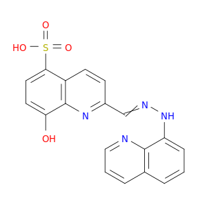 5-Quinolinesulfonicacid, 8-hydroxy-2-[[2-(8-quinolinyl)hydrazinylidene]methyl]-