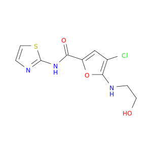 2-Furancarboxamide, 4-chloro-5-[(2-hydroxyethyl)amino]-N-2-thiazolyl-