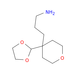 3-(4-(1,3-Dioxolan-2-yl)tetrahydro-2H-pyran-4-yl)propan-1-amine