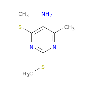 5-Pyrimidinamine, 4-methyl-2,6-bis(methylthio)-