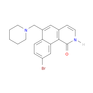 Benz[h]isoquinolin-1(2H)-one, 9-bromo-6-(1-piperidinylmethyl)-