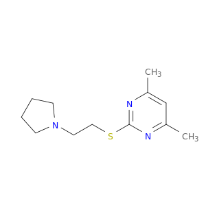 4,6-二甲基-2-(2-吡咯烷-1-基乙基硫基)嘧啶