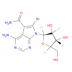 5-amino-8-bromo-9-[3,4-dihydroxy-5-(hydroxymethyl)oxolan-2-yl]-2,4,9-triazabicyclo[4.3.0]nona-1,3,5,7-tetraene-7-carboxamide