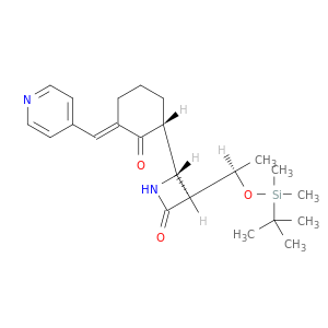 2-AZETIDINONE, 3-[(1R)-1-[[(1,1-DIMETHYLETHYL)DIMETHYLSILYL]OXY]ETHYL]-4-[(1R,3E)-2-OXO-3-(4-PYRIDINYLMETHYLENE)CYCLOHEXYL]-, (3S,4R)-
