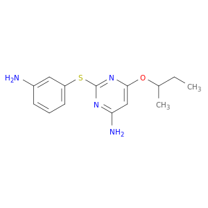 4-Pyrimidinamine,2-[(3-aminophenyl)thio]-6-(1-methylpropoxy)-