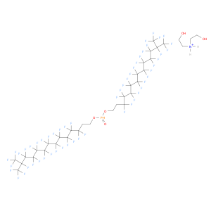 1-四癸醇,3,3,4,5,5,6,6,7,8,8,9,9,10,11,11,12,12,13,14,14,14-四氟氟氟-13-(三氟甲基)-,磷酸氢,CPOMD。2,2'-Iminobis[乙醇](1：1)