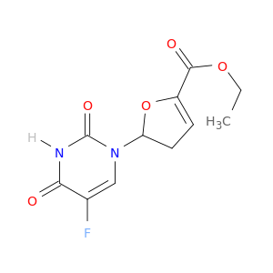 ETHYL 5-(5-FLUORO-2,4-DIOXO-PYRIMIDIN-1-YL)-4,5-DIHYDROFURAN-2-CARBOXYLATE