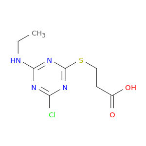 Propanoic acid, 3-[[4-chloro-6-(ethylamino)-1,3,5-triazin-2-yl]thio]-