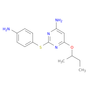 4-Pyrimidinamine,2-[(4-aminophenyl)thio]-6-(1-methylpropoxy)-