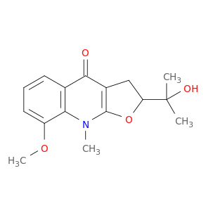 Furo(2,3-b)quinolin-4(9H)-one, 2,3-dihydro-2-(1-hydroxy-1-methylethyl)-8-methoxy-9-methyl-