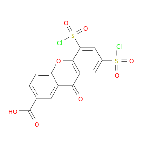 9H-Xanthene-2-carboxylic acid, 5,7-bis(chlorosulfonyl)-9-oxo-
