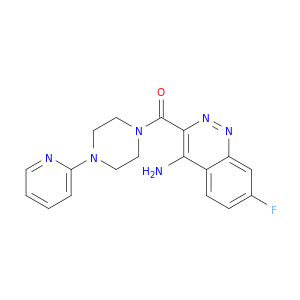 1-((4-AMINO-7-FLUORO-3-CINNOLINYL)CARBONYL)-4-(PYRIDIN-2-YL)PIPERAZINE