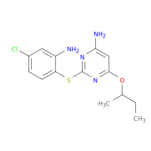 4-Pyrimidinamine,2-[(2-amino-4-chlorophenyl)thio]-6-(1-methylpropoxy)-