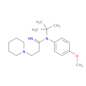 N-(4-METHOXYPHENYL)-3-(PIPERIDIN-1-YL)-N-TERT-BUTYL-PROPANIMIDAMIDE