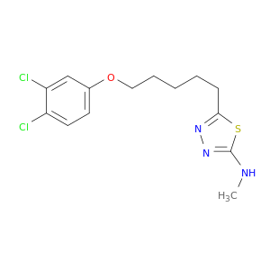 1,3,4-Thiadiazol-2-amine, 5-[5-(3,4-dichlorophenoxy)pentyl]-N-methyl-