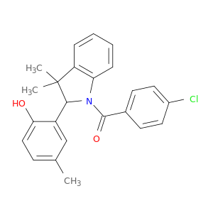 (4-Chlorophenyl)(2-(2-hydroxy-5-methylphenyl)-3,3-dimethylindolin-1-yl)methanone