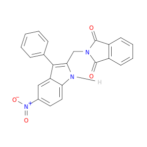 1H-Isoindole-1,3(2H)-dione, 2-[(5-nitro-3-phenyl-1H-indol-2-yl)methyl]-