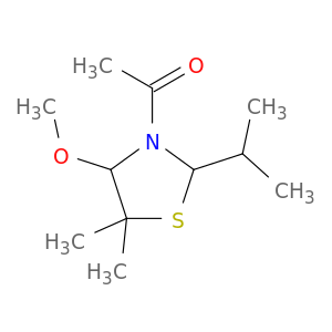 Thiazolidine, 3-acetyl-4-methoxy-5,5-dimethyl-2-(1-methylethyl)-