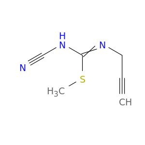 Carbamimidothioic acid, N-cyano-N'-2-propynyl-, methyl ester