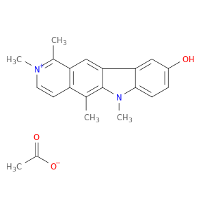 6H-吡啶[4,3-B]咔唑,9-羟基-1,2,5,6-四甲基-,乙酸盐(1：1)