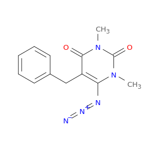 2,4(1H,3H)-Pyrimidinedione, 6-azido-1,3-dimethyl-5-(phenylmethyl)-