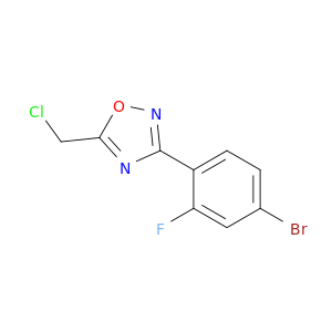 3-(4-Bromo-2-fluorophenyl)-5-(chloromethyl)-1,2,4-oxadiazole