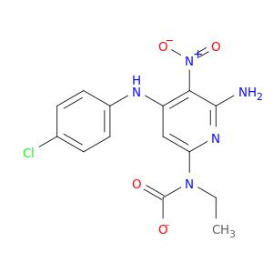 Carbamic acid,[6-amino-4-[(4-chlorophenyl)amino]-5-nitro-2-pyridinyl]-, ethyl ester (9CI)