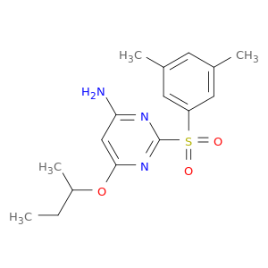 4-Pyrimidinamine,2-[(3,5-dimethylphenyl)sulfonyl]-6-(1-methylpropoxy)-