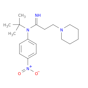 N-(4-NITROPHENYL)-3-(PIPERIDIN-1-YL)-N-TERT-BUTYL-PROPANIMIDAMIDE