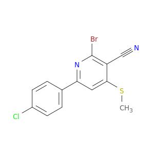 3-Pyridinecarbonitrile, 2-bromo-6-(4-chlorophenyl)-4-(methylthio)-