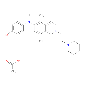6H-吡啶[4,3-B]咔唑,9-羟基-5,11-二甲基-2-[2-(1-哌啶基)乙基]-,乙酸盐(1：1)