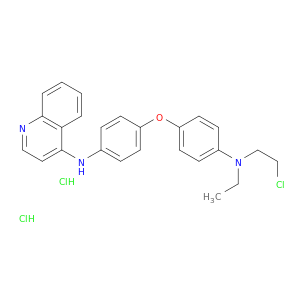 4-Quinolinamine,N-[4-[4-[(2-chloroethyl)ethylamino]phenoxy]phenyl]-, hydrochloride (1:2)