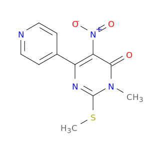 4(3H)-Pyrimidinone, 3-methyl-2-(methylthio)-5-nitro-6-(4-pyridinyl)-