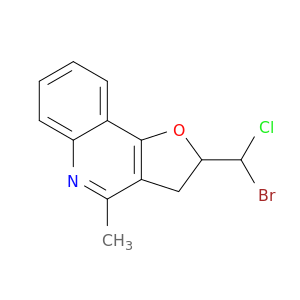 Furo[3,2-c]quinoline, 2-(bromochloromethyl)-2,3-dihydro-4-methyl-