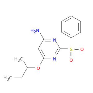 4-Pyrimidinamine,6-(1-methylpropoxy)-2-(phenylsulfonyl)-