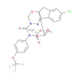 7-氯-2,5-二氢-2-[N-(甲氧基甲酰基)-4-(三氟甲氧基)苯胺甲酰]茚并[1,2-E][1,3,4]二嗪-4A(3H)-甲酸甲酯