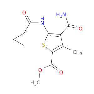 METHYL 4-CARBAMOYL-5-(CYCLOPROPANECARBONYLAMINO)-3-METHYL-THIOPHENE-2-CARBOXYLATE