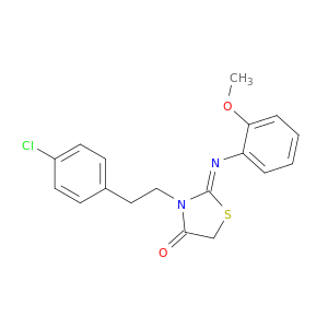 (2z)-3-[2-(4-chlorophenyl)ethyl]-2-[(2-methoxyphenyl)imino]-1,3-thiazolidin-4-one